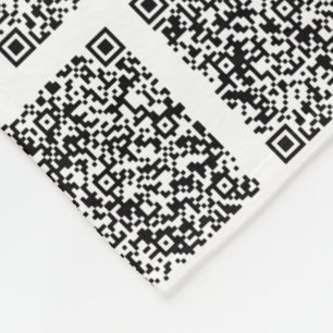 Couverture Polaire QR Code Scan Info Couleurs personnalisées Couvertu