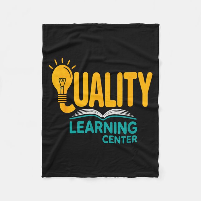 Couverture Polaire Quality Learning Center Funny School Quote  (Devant)