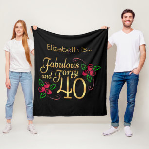 Couverture Polaire Quarante roses rouges noires et or fabuleuses pour