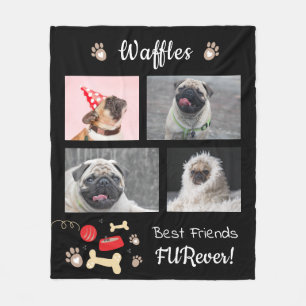 Couverture Polaire Quatre photos Meilleur ami Furever Dog Blanket
