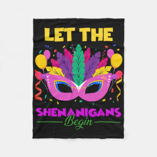 Couverture Polaire Que les Shenanigans commencent Mardi Gras Enfants
