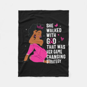 Couverture Polaire Queen Rose Ruban Le mois de sensibilisation au can