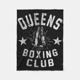 Couverture Polaire Queens Boxing Club - Boxer Vintage en détresse