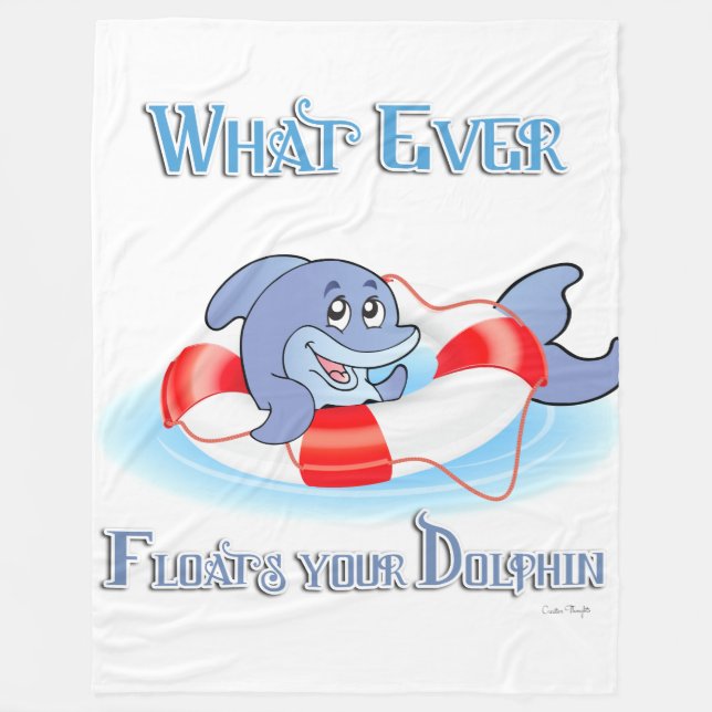 Couverture Polaire Quel Que Soit Ce Qui Flotte Votre Dauphin (Devant)