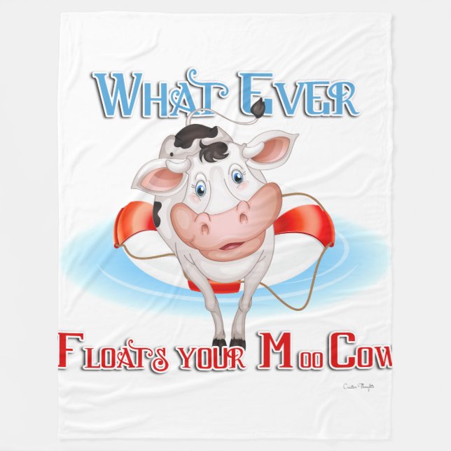 Couverture Polaire Quelle Que Soit La Chaudière De Votre Vache Moo (Devant)