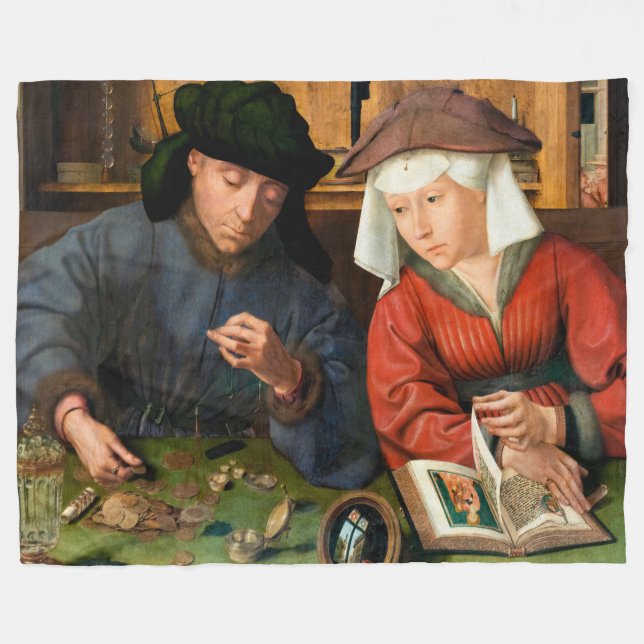 Couverture Polaire Quentin Matsys - Le Moneylender et sa femme (Devant (Horizontal))