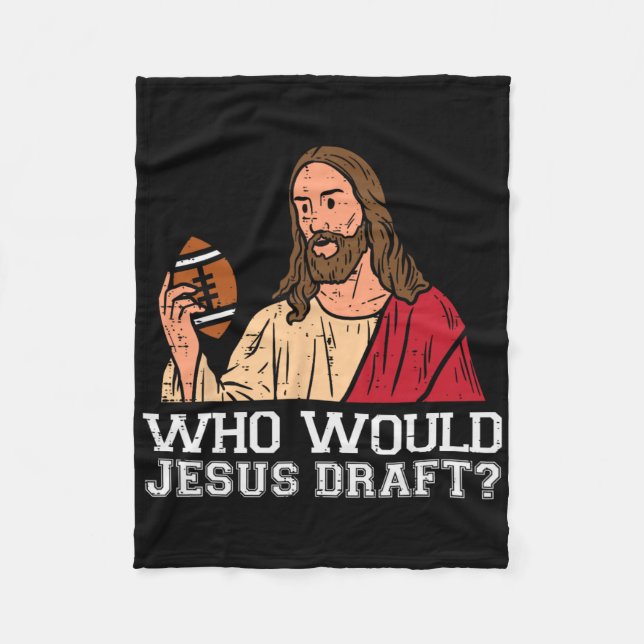 Couverture Polaire Qui Jésus Ébauche Un Imaginaire Drôle Football Chr (Devant)