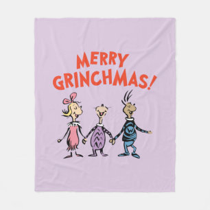 Couverture Polaire Qui se tiennent par la main Joyeux Grinchmas