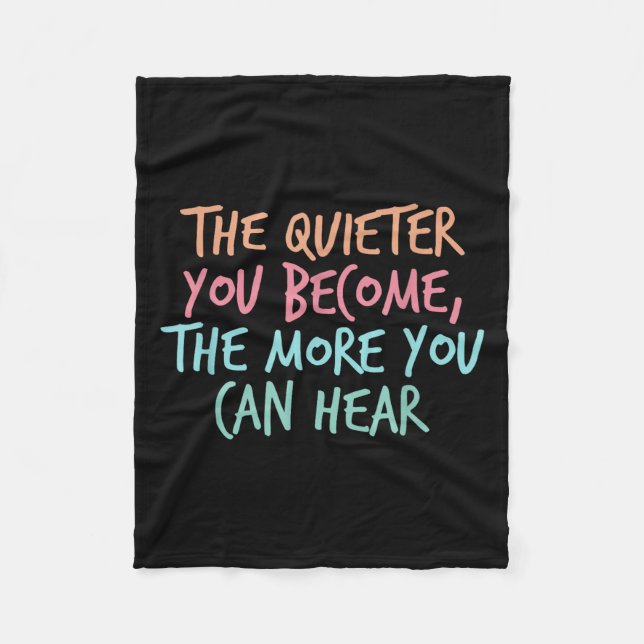 Couverture Polaire Quiet Introvert Silent Silence Quote The Quieter Y (Devant)