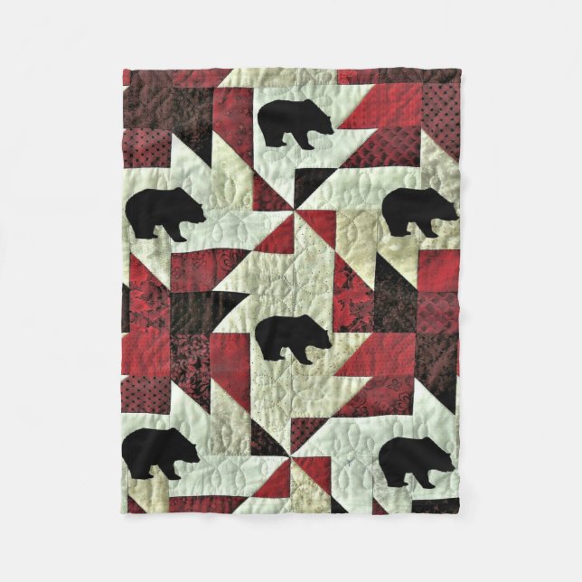 Couverture Polaire Quilt d'ours noir (Devant)