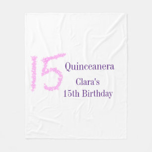 Couverture Polaire Quinceanera 15e anniversaire parties scintillant r