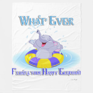 Couverture Polaire Quoi qu'il flotte votre éléphant heureux