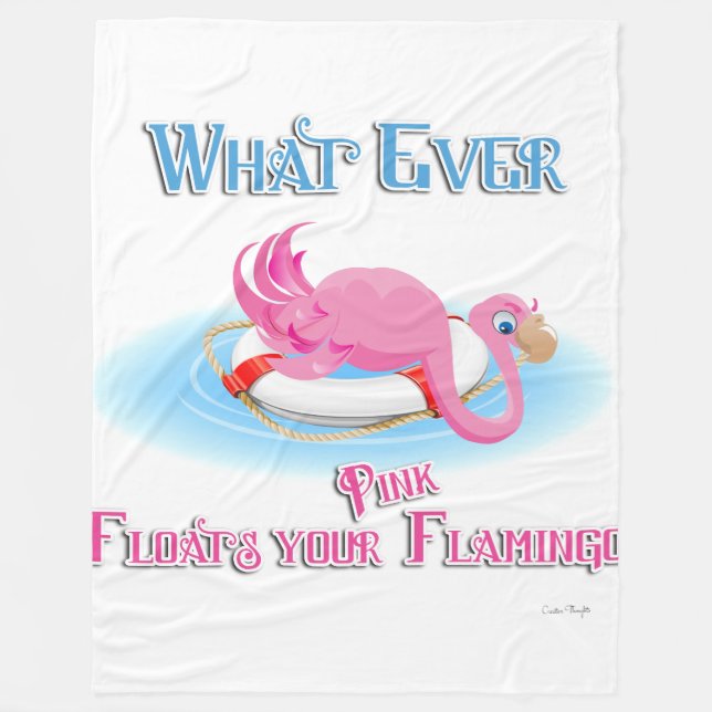 Couverture Polaire Quoi qu'il flotte votre Flamant rose rose (Devant)