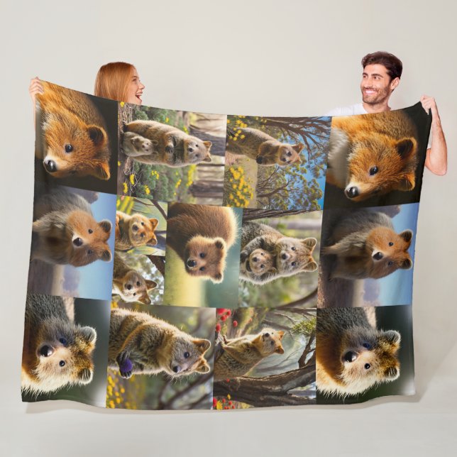 Couverture Polaire "Quokka Chronicles : Un Collage De Photos Plein De (En situation)