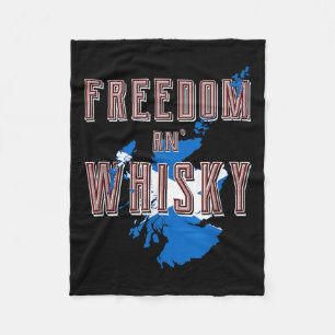 Couverture Polaire Rabbie Burns Citation Liberté Whisky Scottish Colo