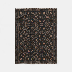 Couverture Polaire Racines d'or : Elégance marocaine noire et tribale