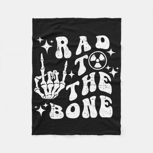 Couverture Polaire Rad To Bone Funny Skeleton Rock Halloween Hallowee (Devant)