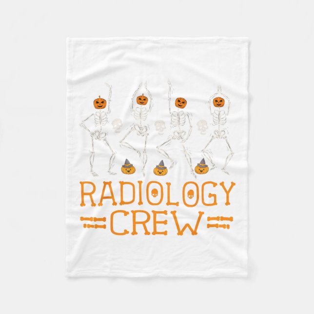 Couverture Polaire Radiologie Crew Dancing Skeleton Citrouille Fun Ha (Devant)