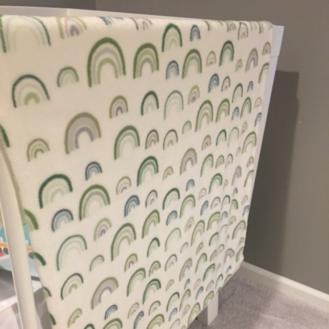 Couverture Polaire Rainbow Baby Boy Green, Blue, Grey, (Créateur téléchargé)