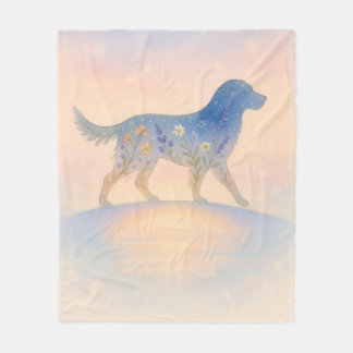 Couverture Polaire Rainbow Bridge Wildflower Pet Silhouette