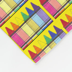 Couverture Polaire Rainbow Crayons Art School Teacher Artiste Colorat