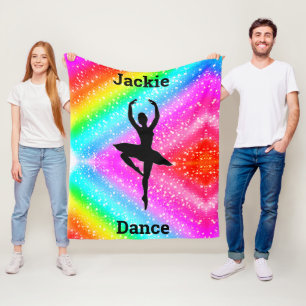 Couverture Polaire Rainbow Stars Danse Blanche polaire pour les fille