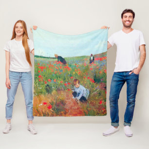 Couverture Polaire Ramasser les fleurs dans un champ, Mary Cassatt