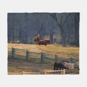 Couverture Polaire Ranch Wilderness Horse