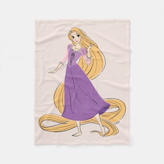 Couverture Polaire Rapunzel en mouvement (Devant)