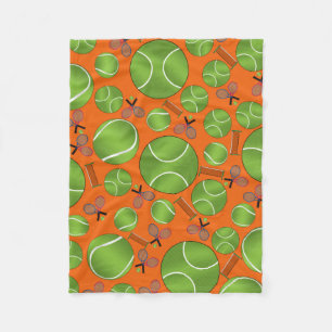 Couverture Polaire Raquettes et filets de tennis orange