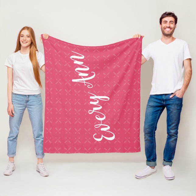 Couverture Polaire Raspberry rose ou n'importe quelle couleur personn (En situation)