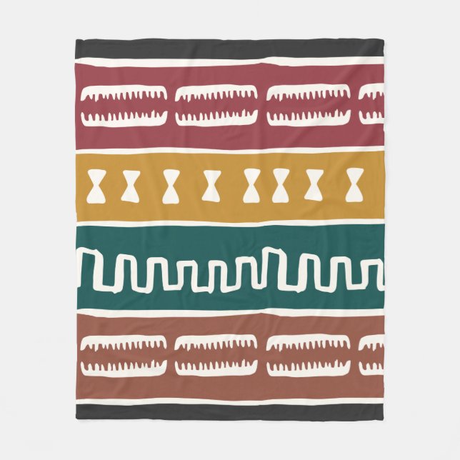 Couverture Polaire Rastafarienne africaine en tissu boueux (Devant)