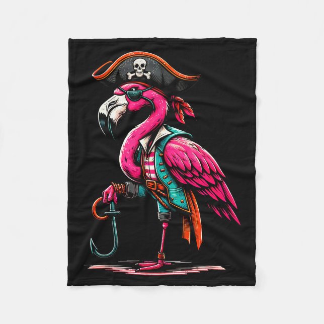 Couverture Polaire Rate Nk Flamingo Halloween Party - Jolly Roger  (Devant)