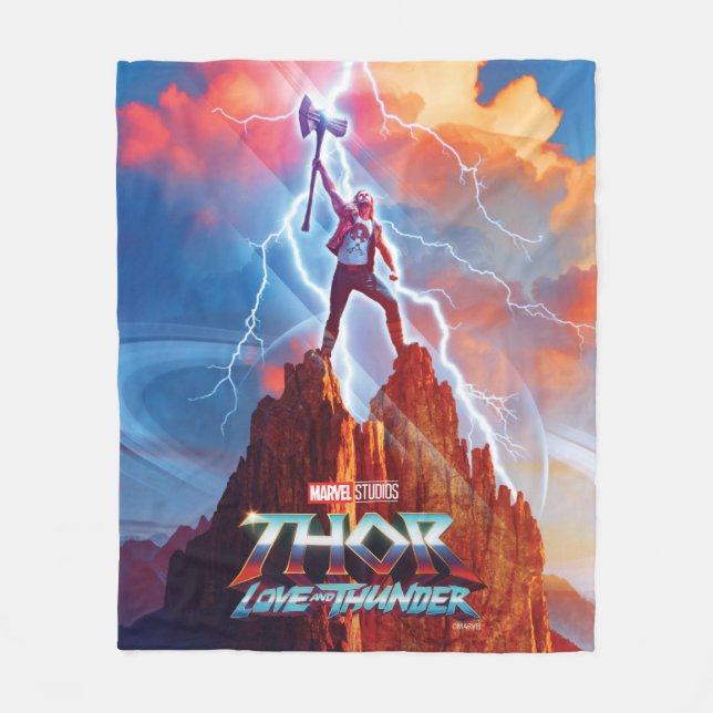 Couverture Polaire Ravager Thor On Mountain Top With Stormbreaker (Devant)