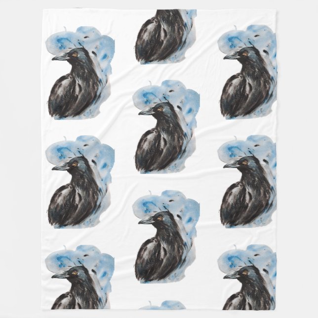 Couverture Polaire Raven Magie Harmonie Totem Harmonie Aquarelle Myst (Devant)