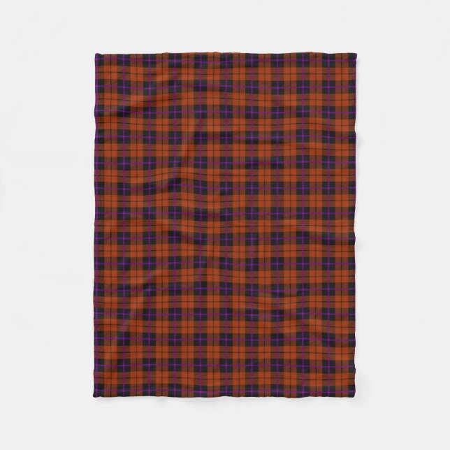 Couverture Polaire Rayure pourpre de citrouille d'automne/noire (Devant)