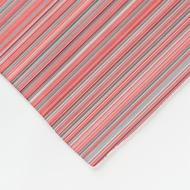 Couverture Polaire Rayures de corail clair (Coin)