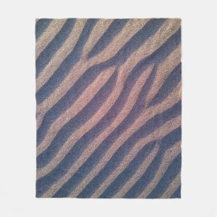 Couverture Polaire Rayures décoratives de zèbre en photo de sable