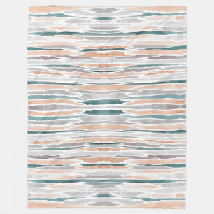 Couverture Polaire Rayures grises pâles de lavage d'aquarelle de