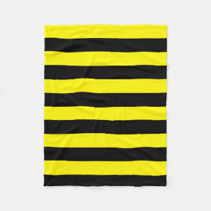 Couverture Polaire Rayures jaunes et noires