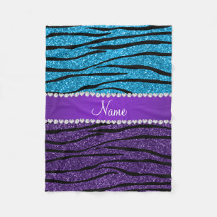 Couverture Polaire Rayures pourpres nommées faites sur commande de