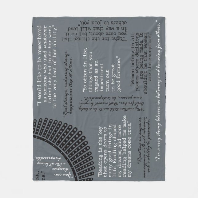 Couverture Polaire RBG - Ruth Bader Ginsburg - Devis (Devant)