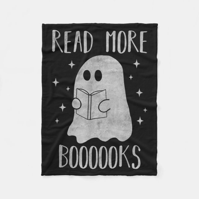 Couverture Polaire Read More Boooooks Funny Cute Halloween Ghost Read (Devant)