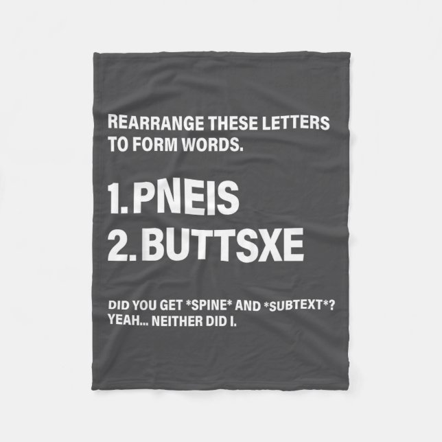 Couverture Polaire Rearrange These Letters To Form Words  (Devant)