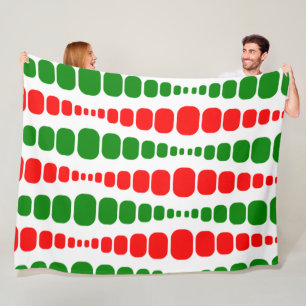 Couverture Polaire Rectangles modernes de Noël