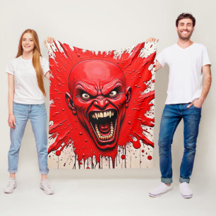 Couverture Polaire Red Demon Fury Art