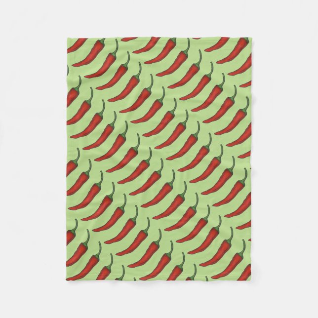 Couverture Polaire Red Green Hot Chili Chile Pepper Vegetable Foody (Devant)
