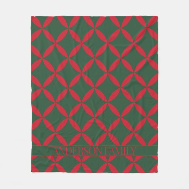 Couverture Polaire Red Green Mid Century (Devant)