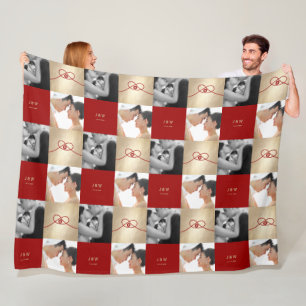 Couverture Polaire Red Knot Union Double Bonheur Mariage chinois