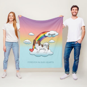 Couverture Polaire Red Sable Papillon Cute Dog Rainbow Memorial